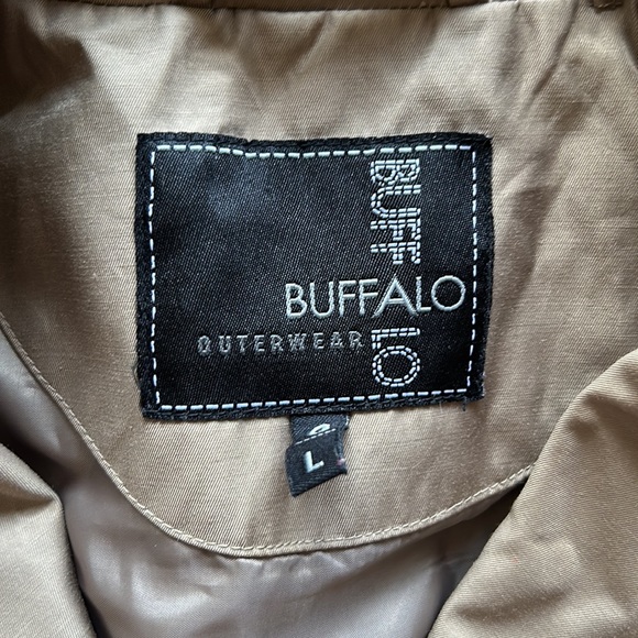 Buffalo Olive Tan Trench Coat with Removable Hood - Picture 3 of 5